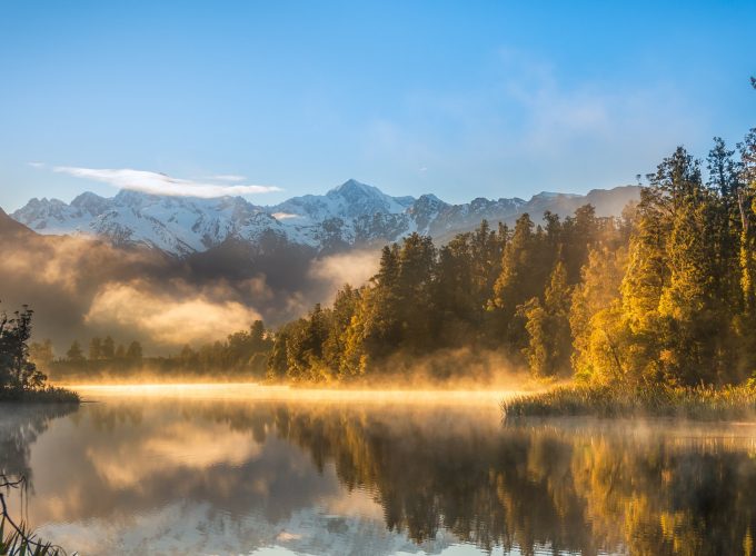 Wallpaper autumn, fog, forest, lake, mountains, 4k, Nature 440006796